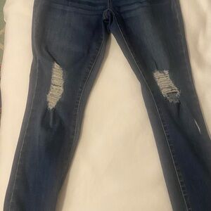 RACHEL Rachel Roy Blue Skinny‎ Distressed Jeans